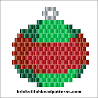 Free brick stitch seed bead weaving pattern