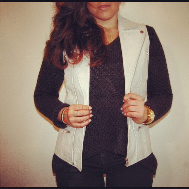 White leather vest 