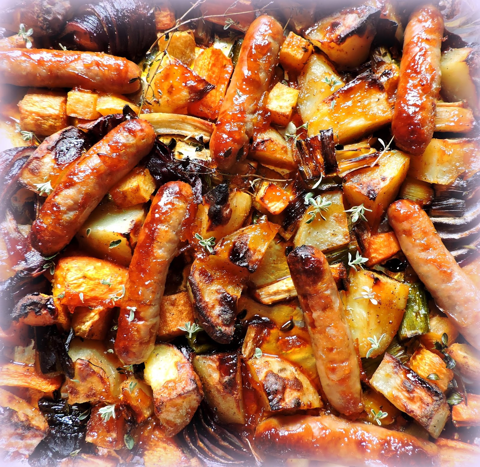 Sticky Sausage Tray Bake The English Kitchen