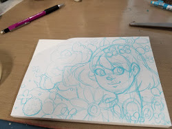 watercolor painting on printer paper 5