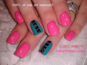 newspaper nails, newspaper nails with flowers, pink and blue nails, .