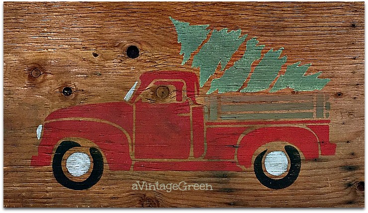 A Vintage Green Stencils And Supplies