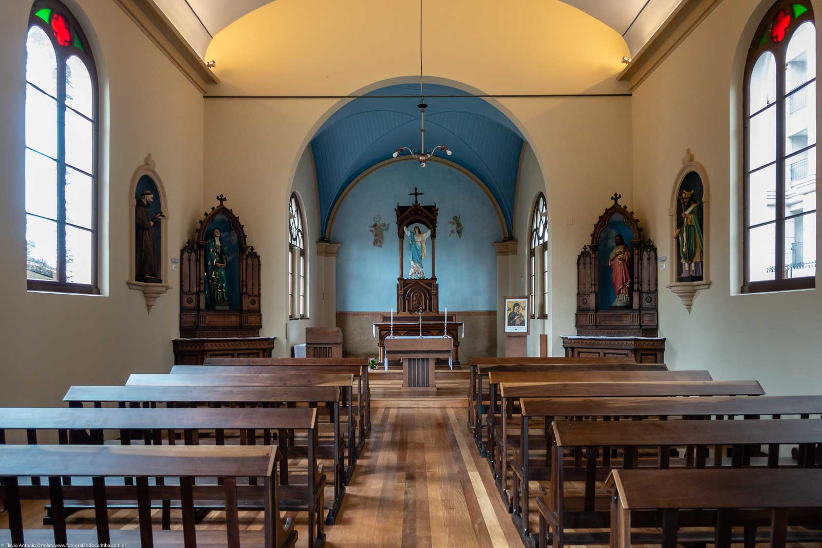 Fotografando Curitiba Capela Nossa Senhora da Glória o interior