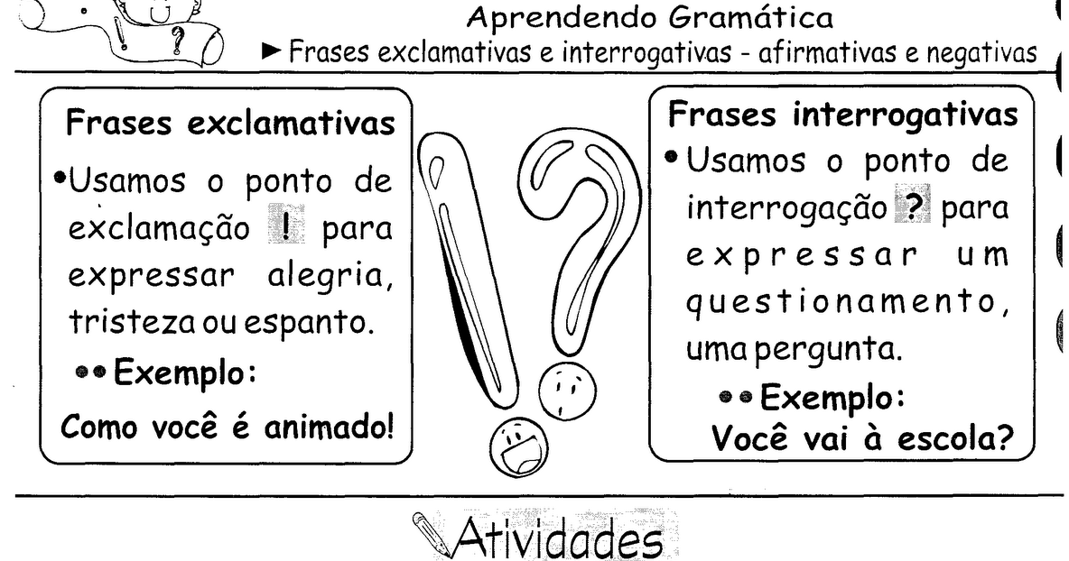 Portal Escola Tipos De Frases Atividades Para Imprimir Ii