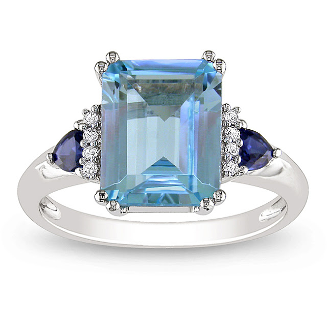 Kari LikeLikes: Blue Sapphire Topaz Diamond Ring