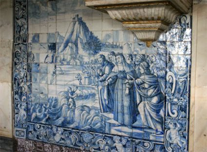 Painel de azulejos no Castelo de Estremoz