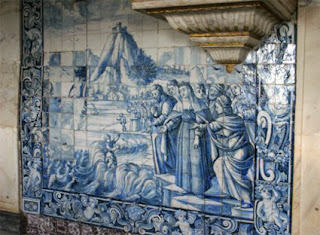 Painel de azulejos no Castelo de Estremoz