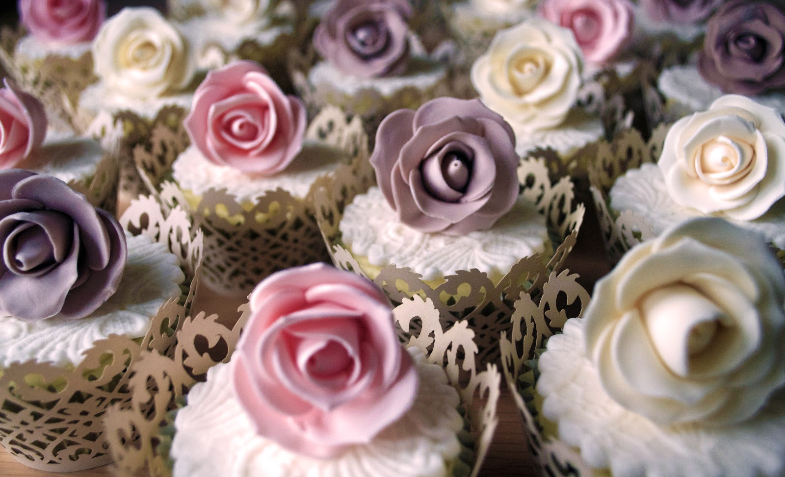 buttercream dark  cupcakes  chocolate vintage ivory lace vintage and lace  lace embossed roses