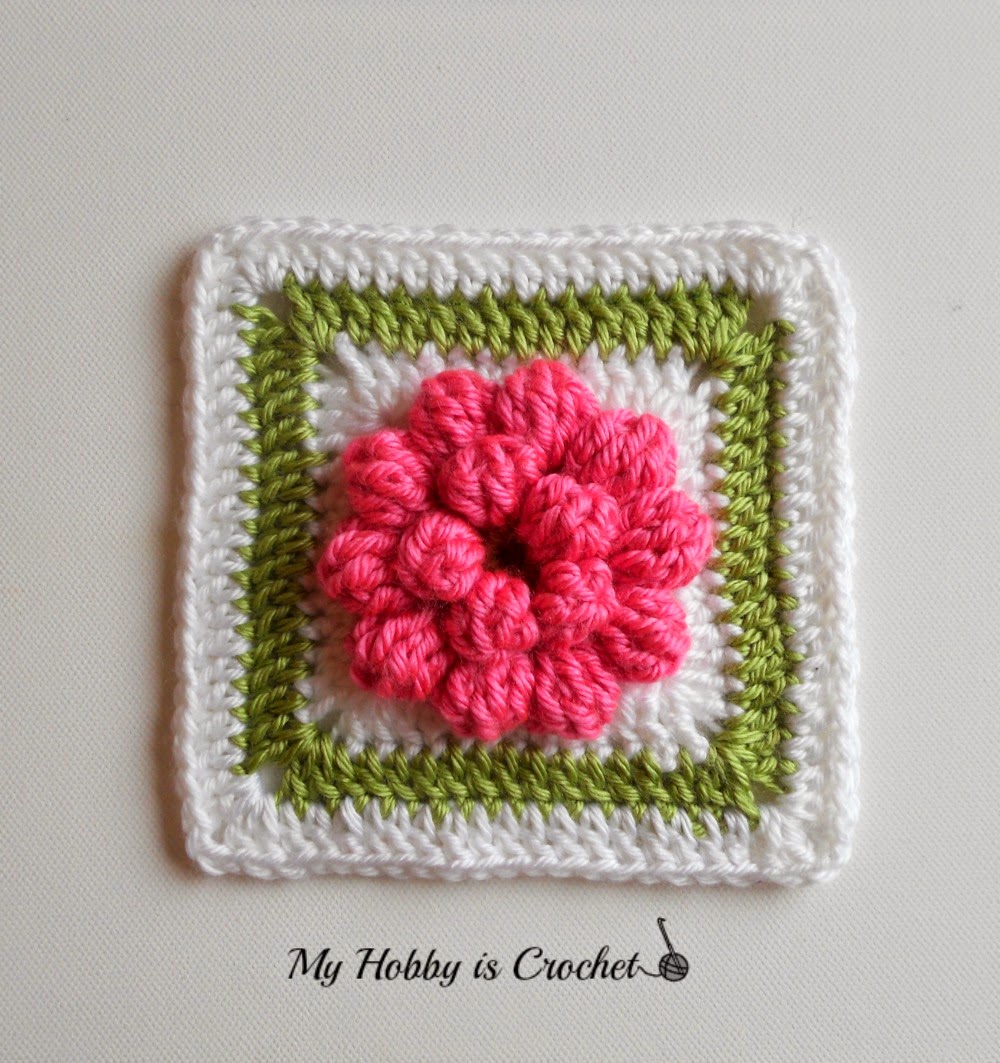 Dahlia Granny Square -  Free Crochet Pattern with Tutorial on myhobbyiscrochet.com