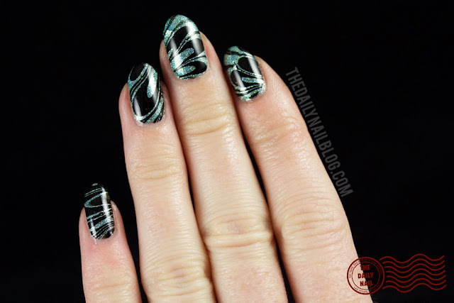 I Did It - athena water marble nail art nail art, watermarble, athena, the daily nail