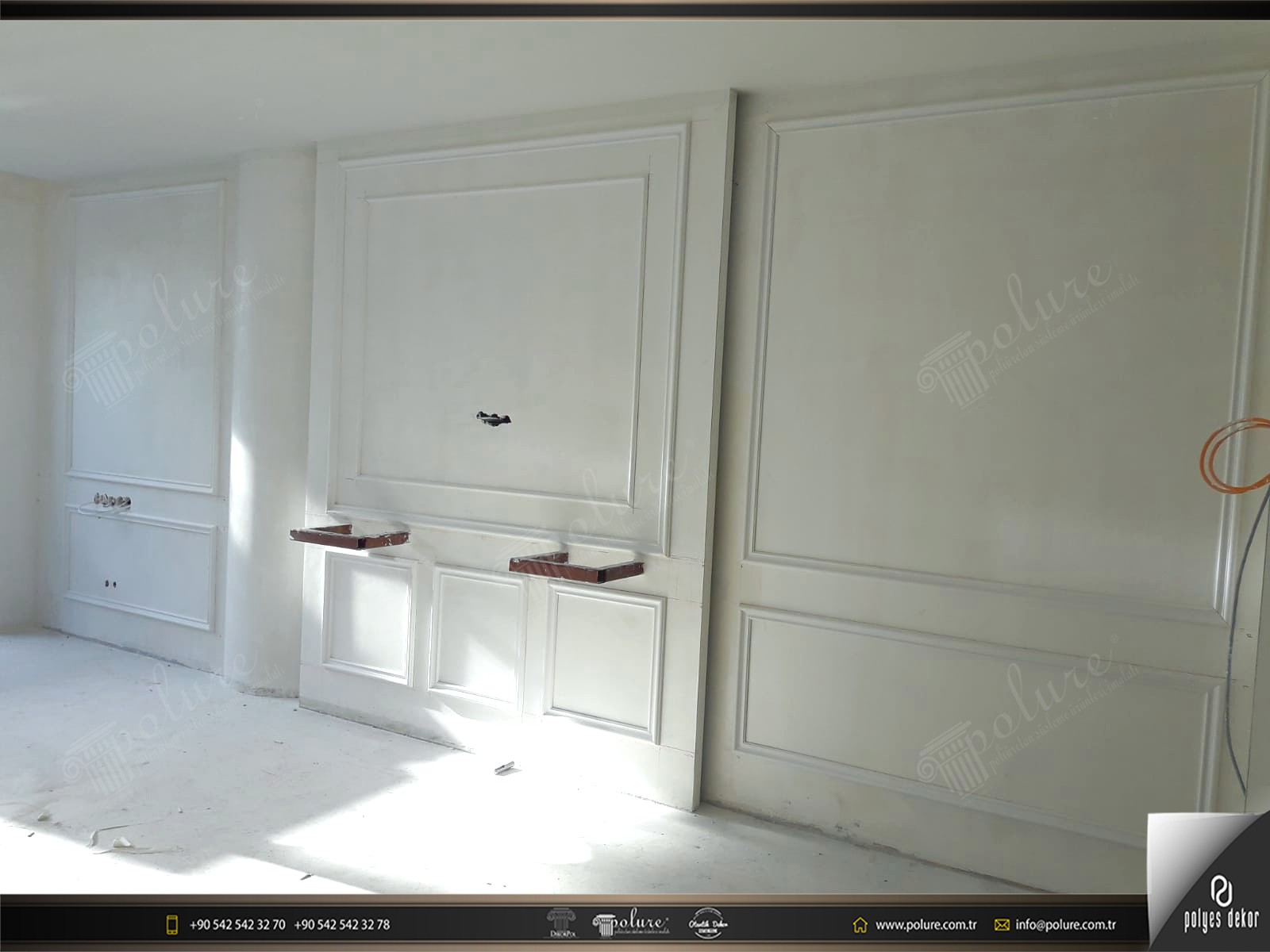 Otel Duvar Çıtası çıtalama uygulama Polyes Dekor