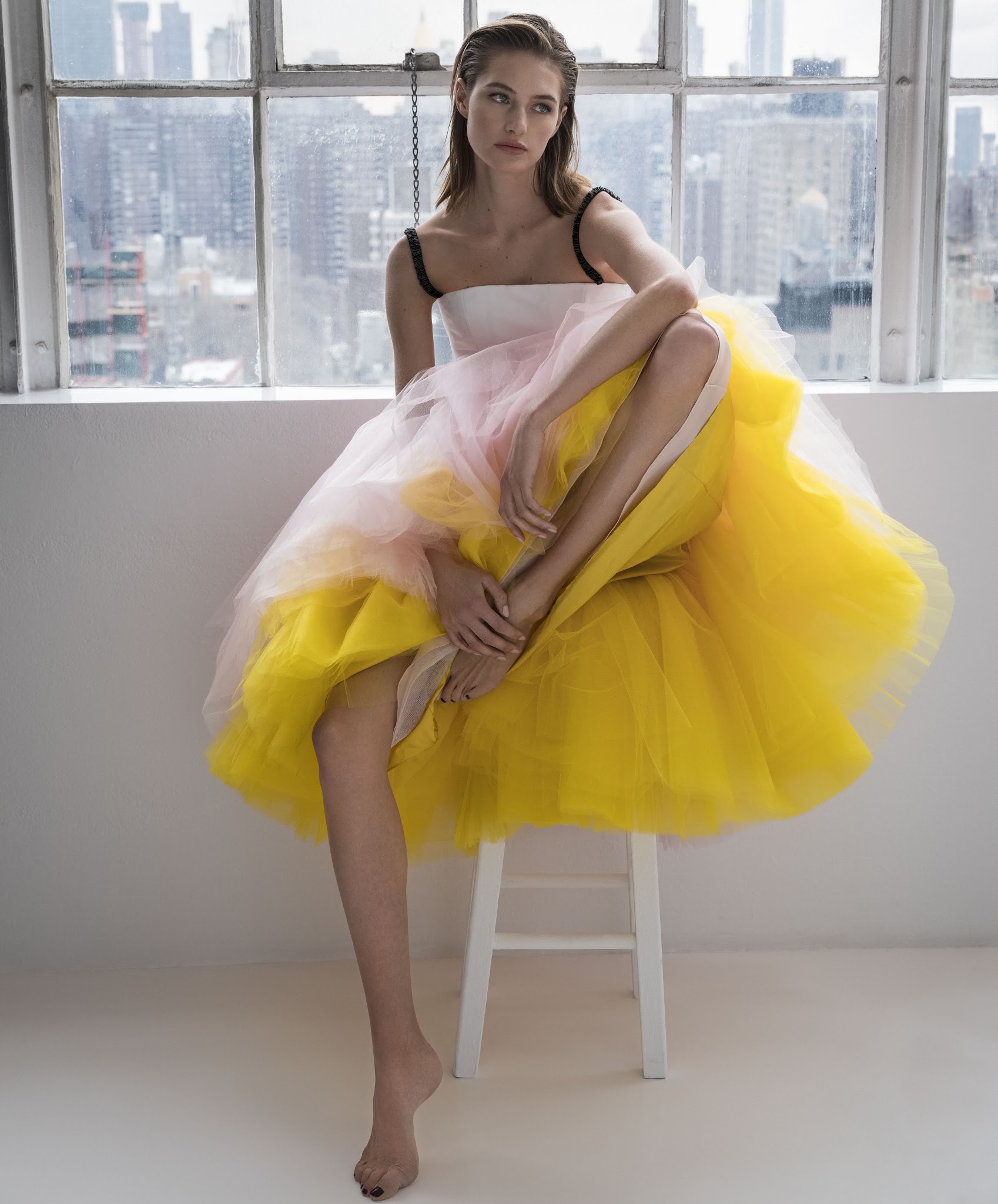 Sanne Vloet in Harper's Bazaar Spain March 2018 by Juankr