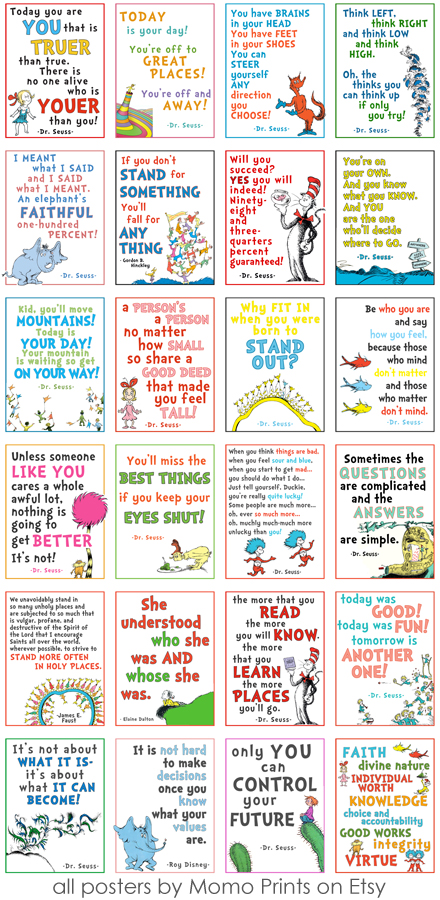 A Year Of FHE Dr Seuss LDS Girls Camp Posters A Year Of FHE Dr Seuss LDS Girls Camp Posters