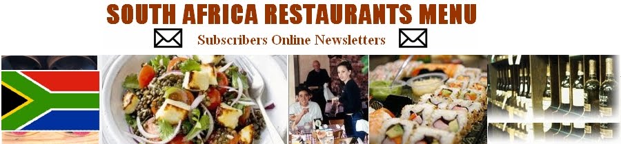 South Africa Restaurants Menu Newsletters