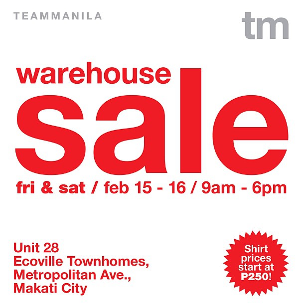 Manila Shopper Team Manila Warehouse SALE Feb 2013