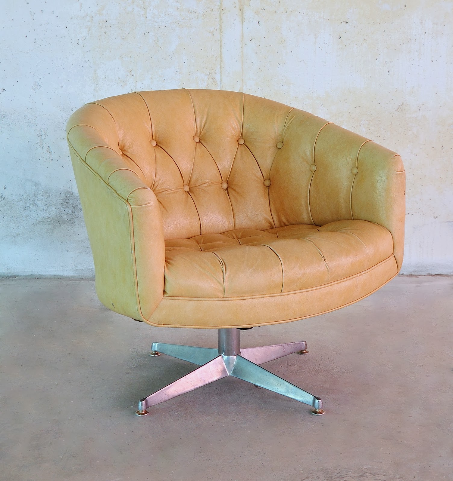 SELECT MODERN: Ward Bennett Tufted Swivel Chair