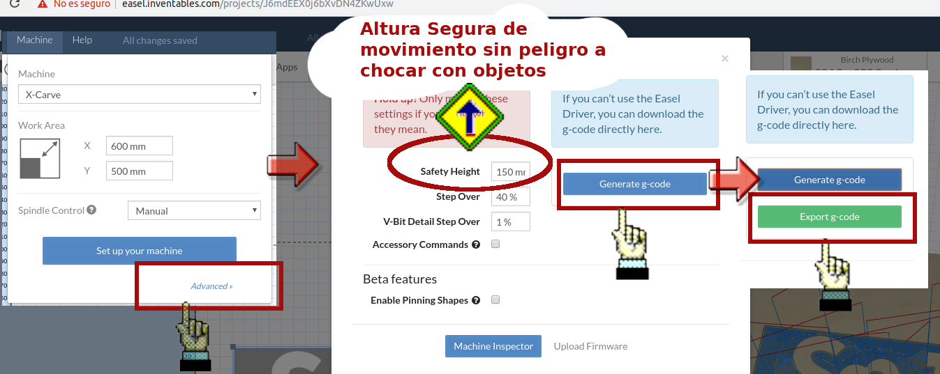 Generar Gcode para CNC con app web easel CNC Popular