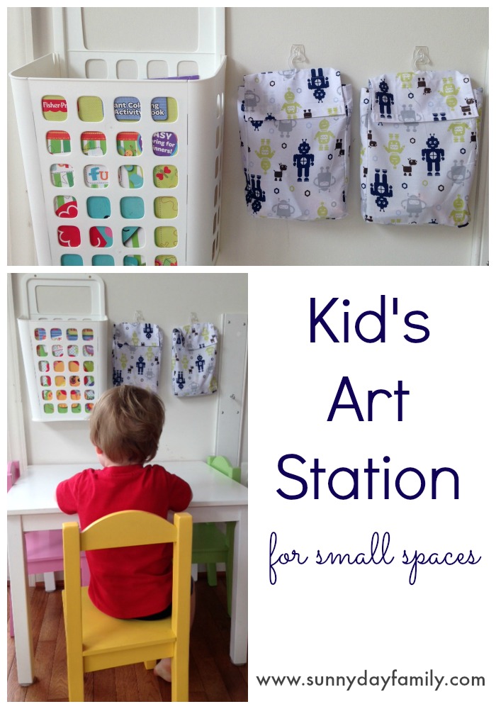 Easy Kid's Art Station for Small Spaces