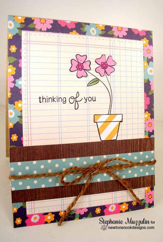 Thinking of You Flower Pot Card by Stephanie Muzzulin | Versatile Vases Stamp Set by Newton's Nook Designs