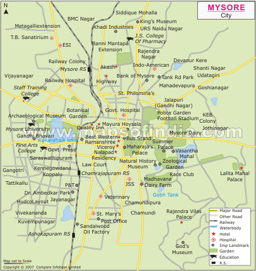 MYSORE Map of Mysore