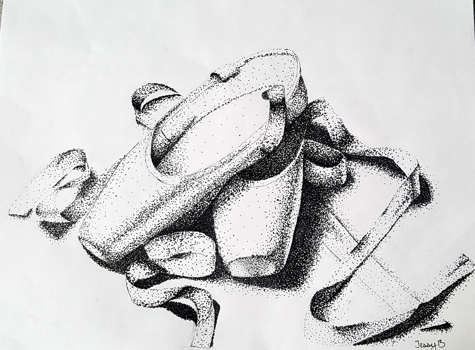 Ms. Eaton's Phileonia Artonian Pointillism with Pen and Ink