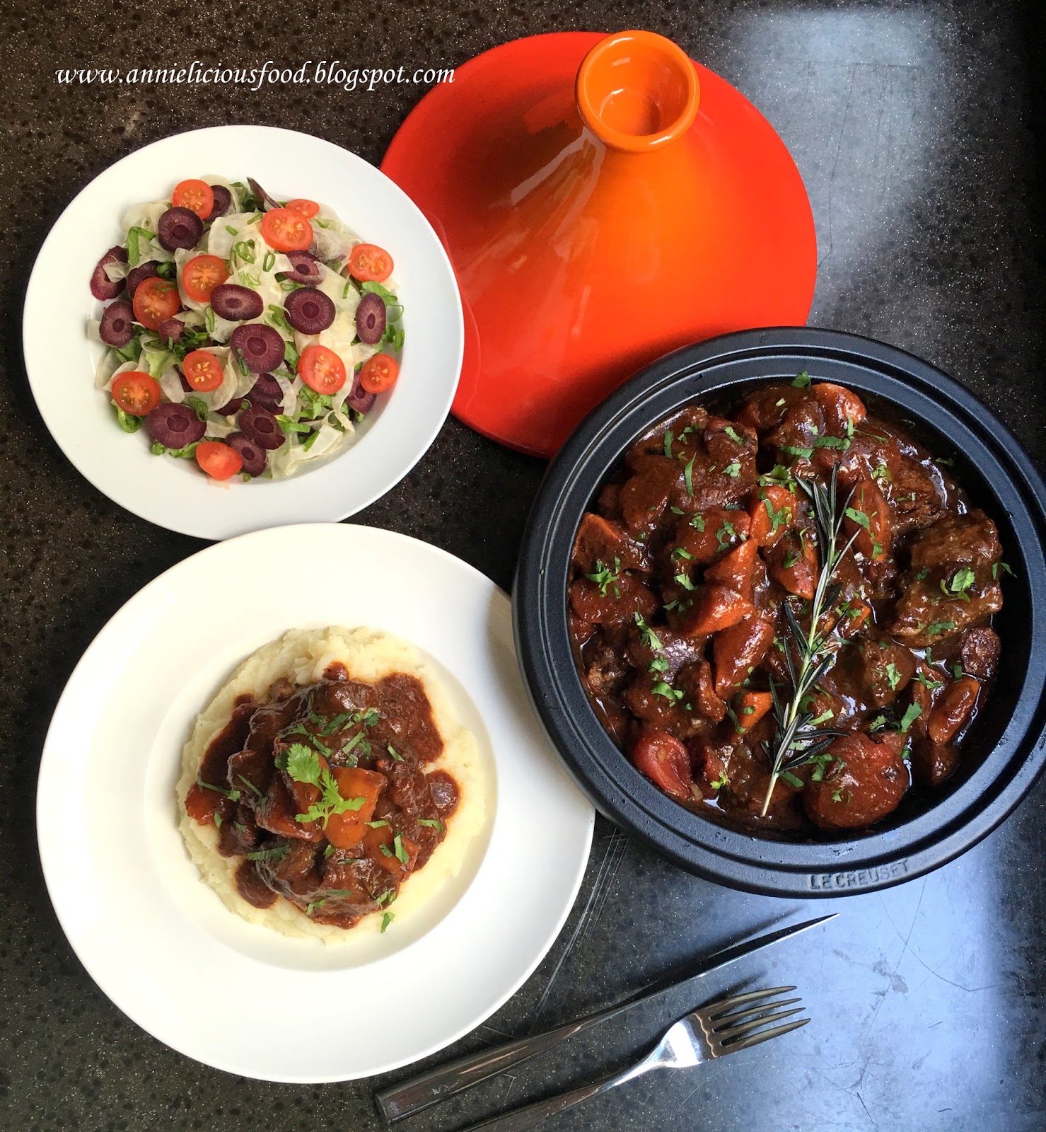 Annielicious Food Red Wine Oxtail Stew / Oxtail Bourguignon (紅酒燴牛尾)