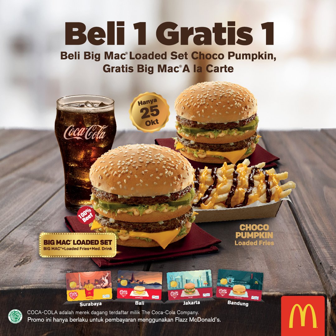 McDonalds - Promo Buy 1 Big Mac Loaded Set Get 1 Free Big Mac A la Carte (25 Okt 2018)