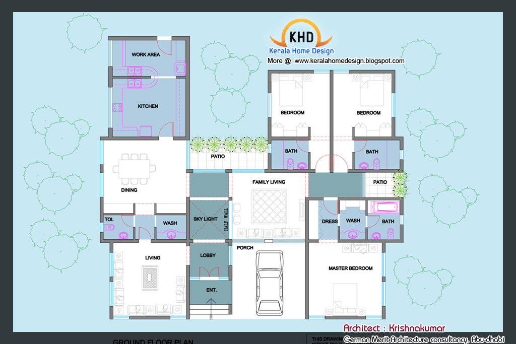 Single Floor House Plan And Elevation 2400 Sq Ft Kerala Home