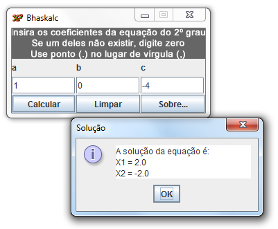 Calculadora de Equação do Segundo Grau