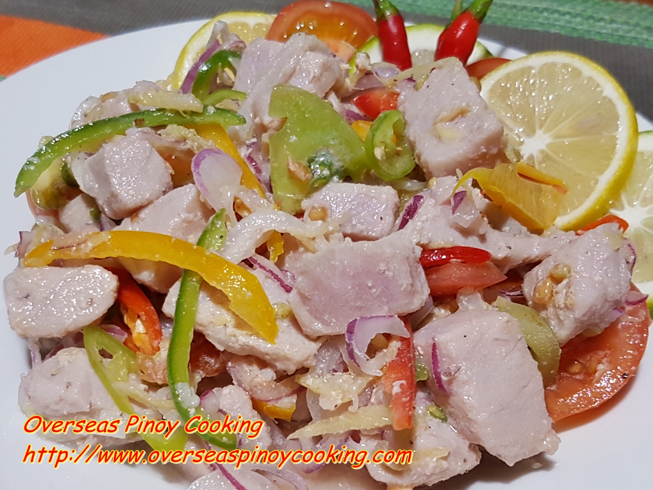 Kinilaw na Tuna with Tabon Tabon