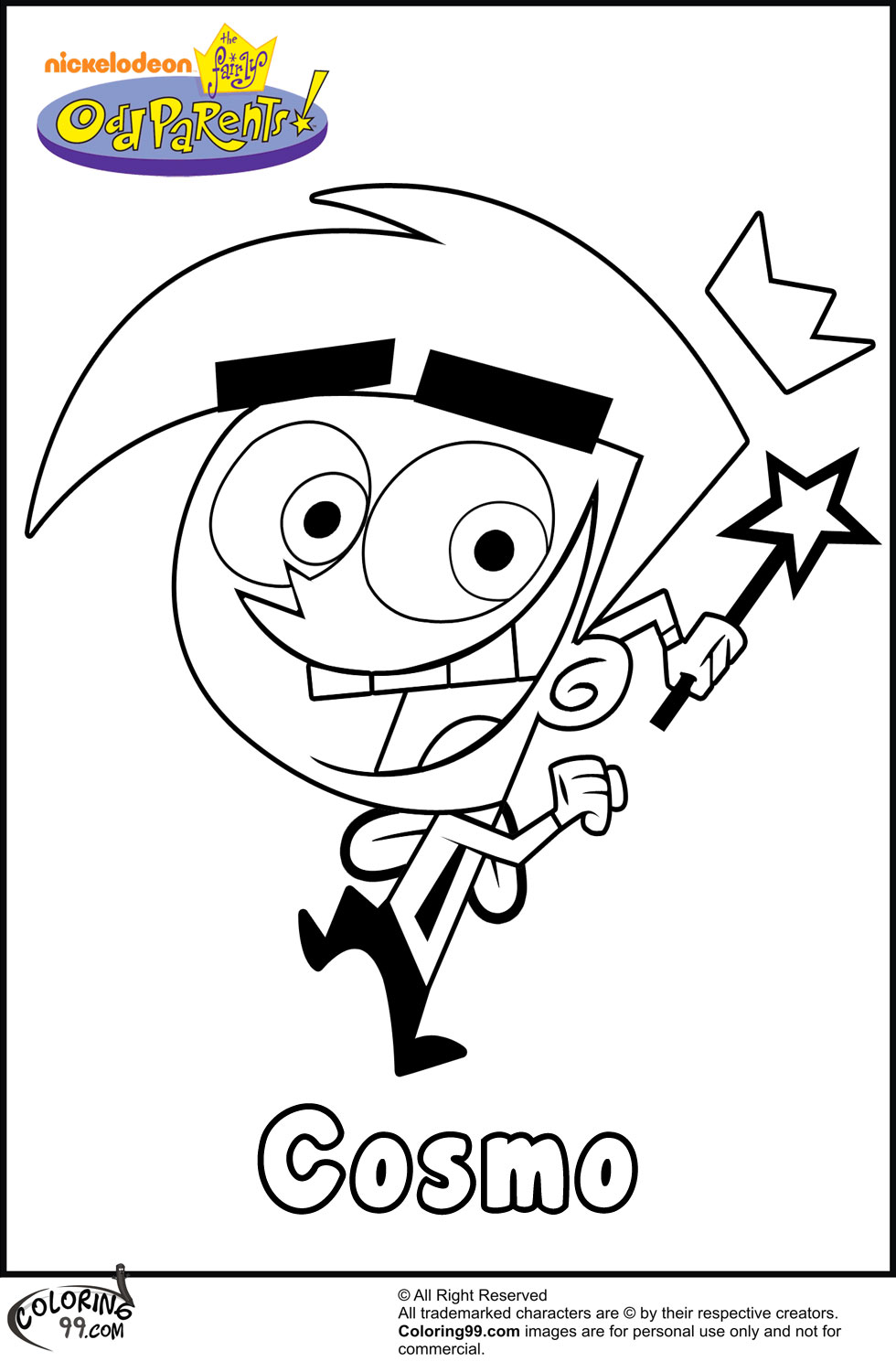 fairly odd parent coloring pages - photo #5