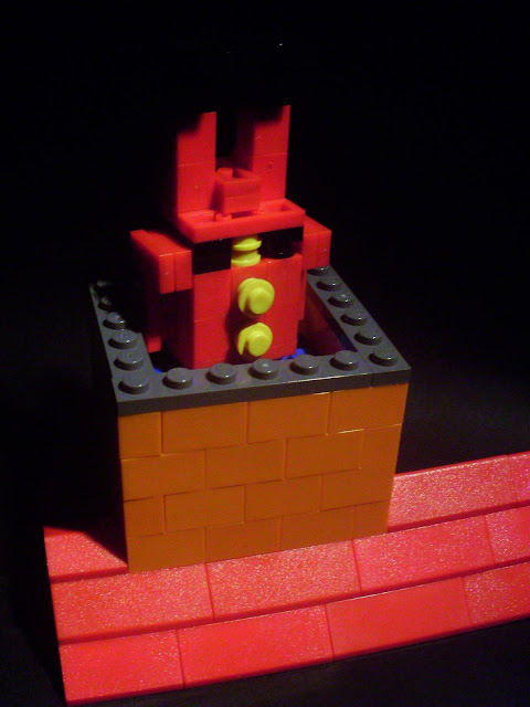 MOC LEGO Pai Natal desce pela chaminé