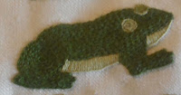 Embroidered Frog