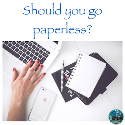 Should you go paperless? Read about some pros and cons and then make your own choice. paperless%2Bclassroom%2Bpro%2Bcon.001
