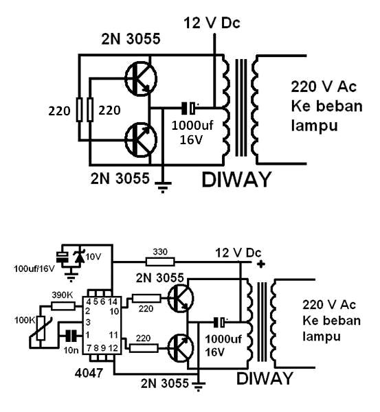 Diway-5454: Membuat Inverter Sendiri