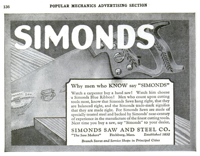 Simonds Saw and Tool History Simonds Saw Production Dates