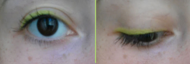 Tutoriel : Un maquillage Waterproof et coloré  crayon vert kiko mascara sleek