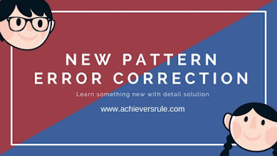 New Pattern Error Correction For IBPS PO Mains