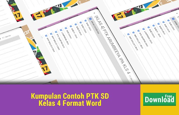 Kumpulan Pola Ptk Sd Kelas 4 Format Word