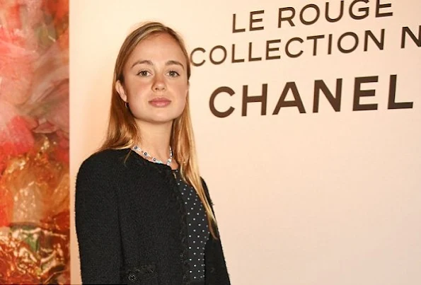 Lady Amelia Windsor, who was voted the most beautiful royal by Tatler, attended the launch of Lucia Pica's makeup collection for Chanel at Somerset House in the capital