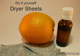 dryer sheets made with essential oil