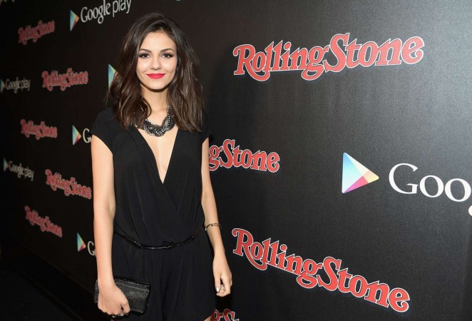 Victoria Justice is chic in black at the Rolling Stone and Google Play Grammy Week Event in LA