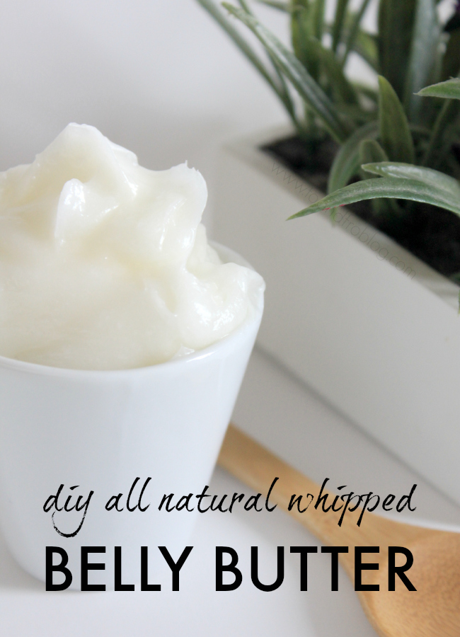 DIY all natural whipped belly butter