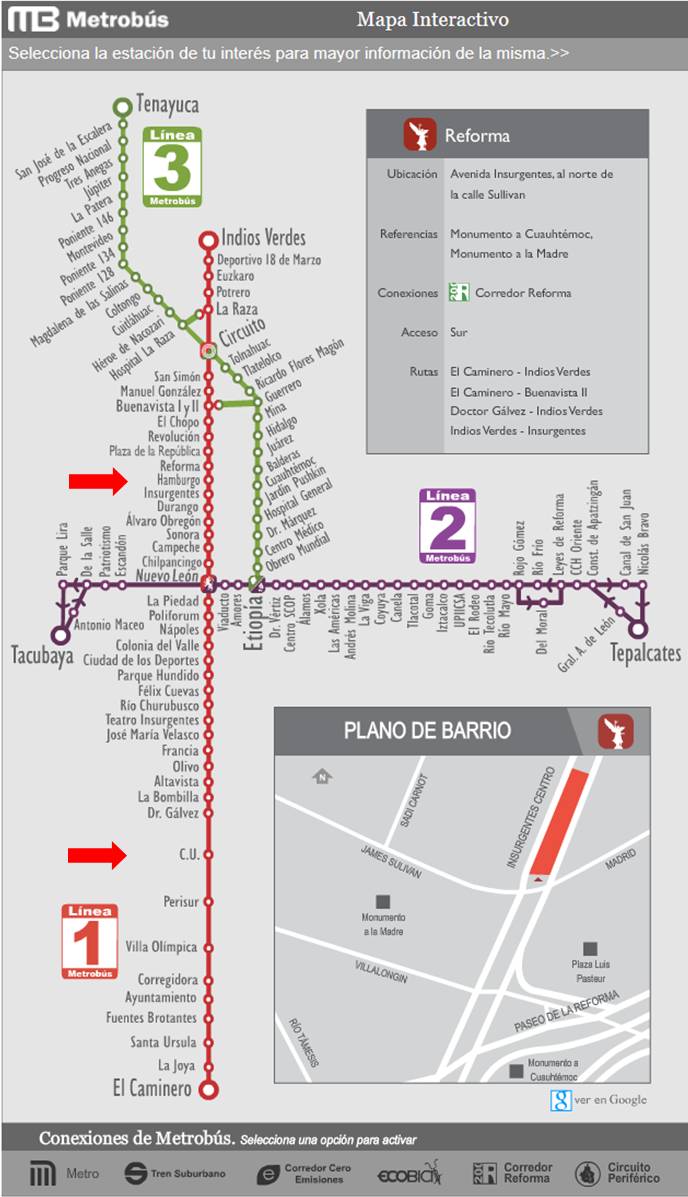 Metrobus Map