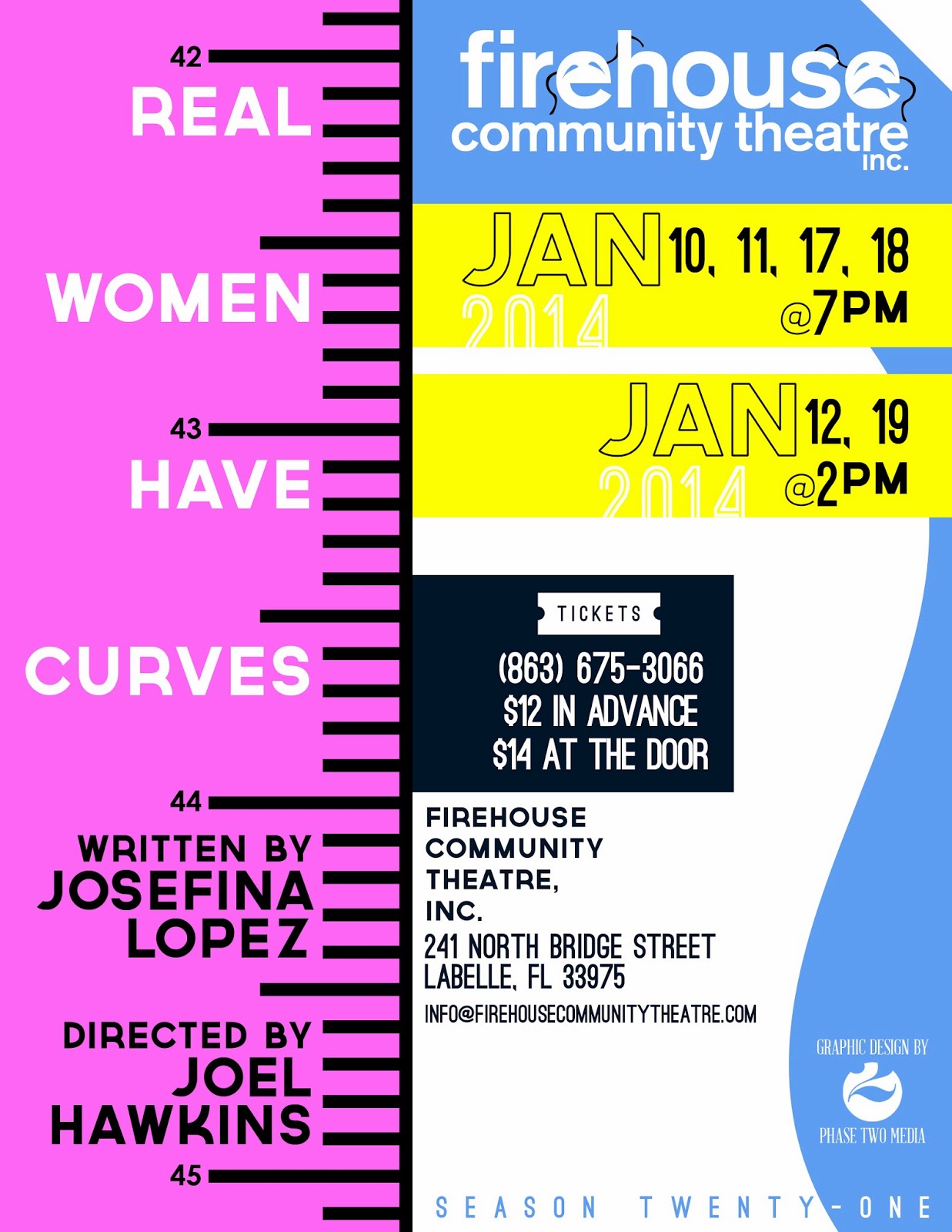 The Stage Door REAL WOMEN HAVE CURVES runs Jan. 1019 at the Firehouse