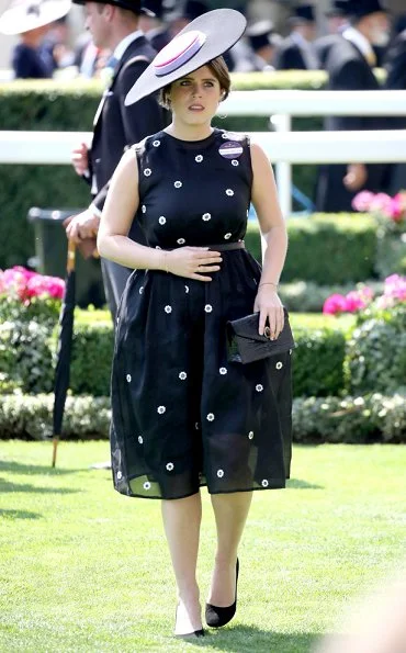 Queen Elizabeth, Duchess Camilla, Duchess Catherine, Countess Sophie of Wessex, Princess Beatrice, Princess Eugenie, Zara Phillips, Kate Middleton wore lace dress