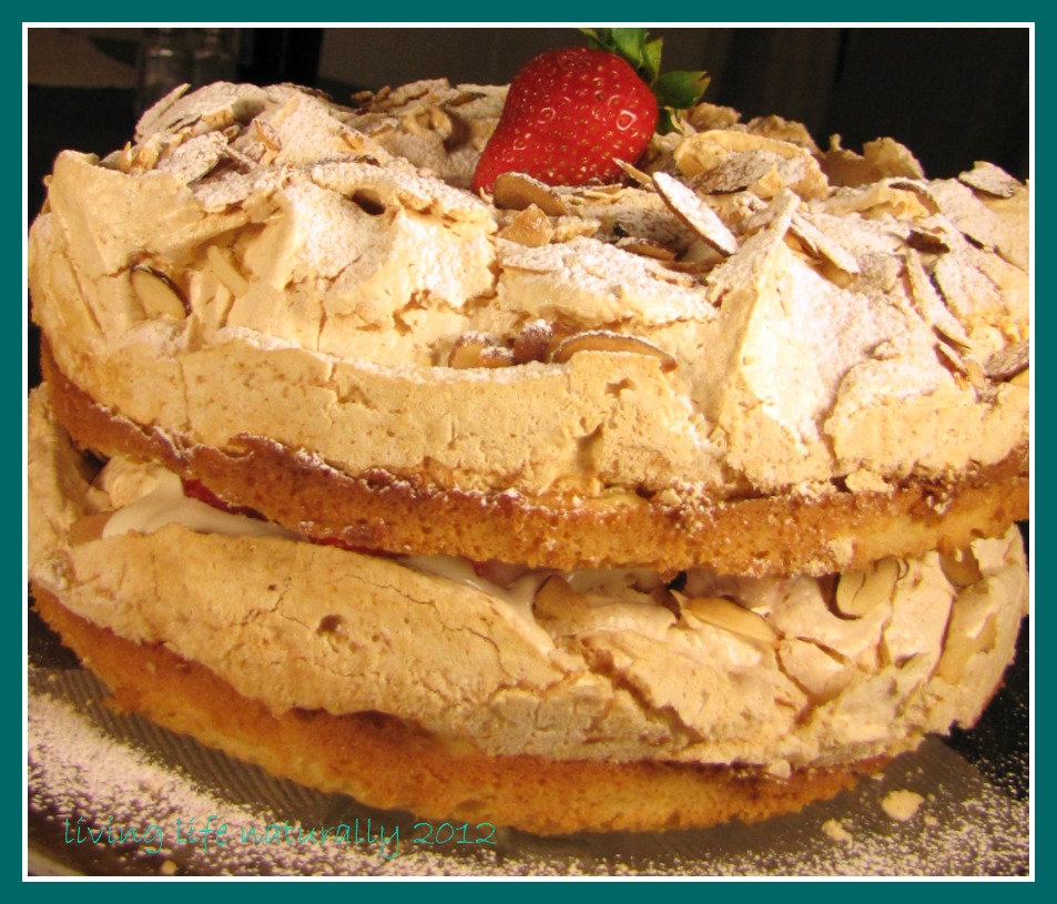 living life......naturally! Almond Meringue Dream Cake