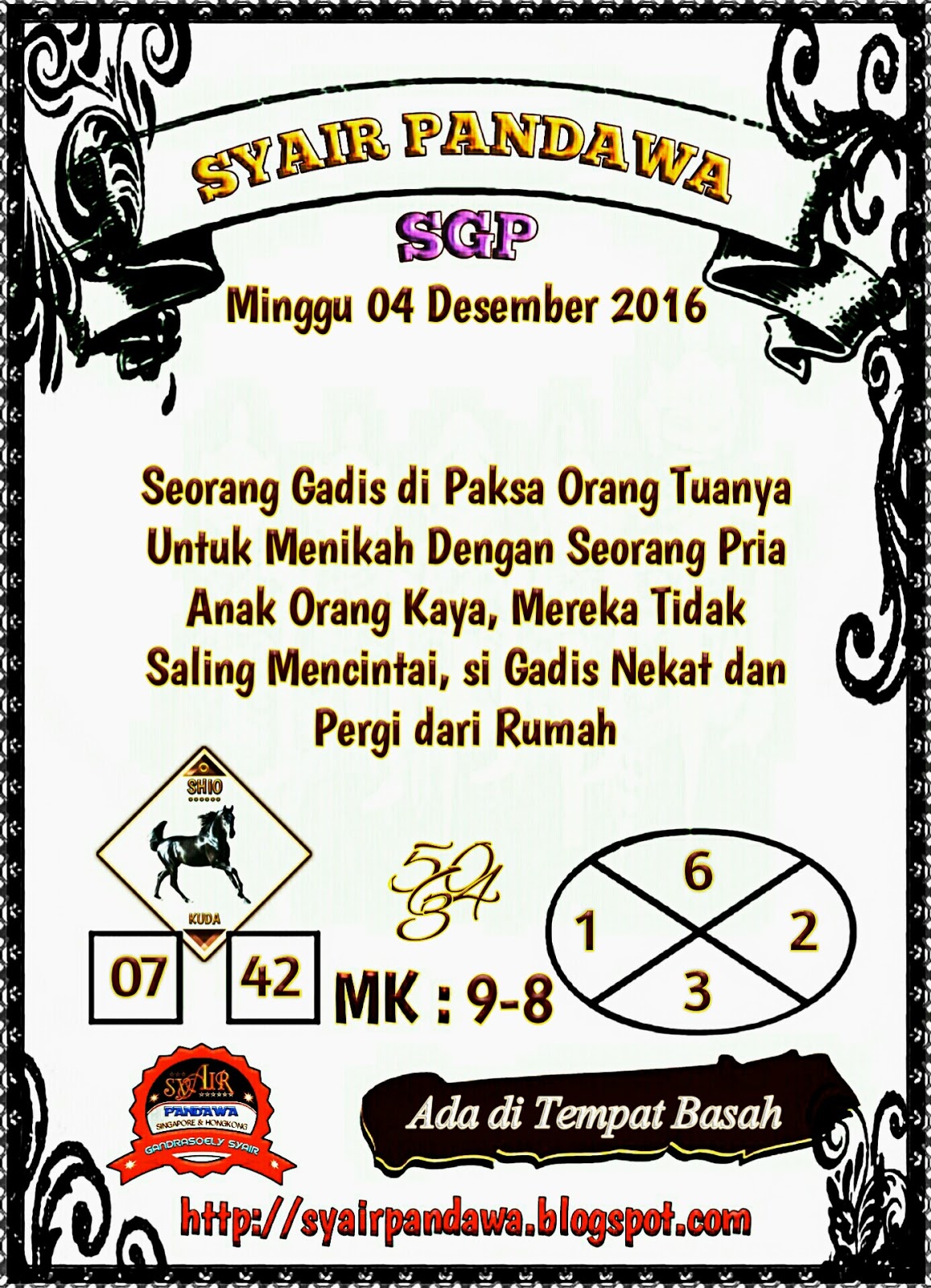 Indowlatoto: Syair Sgp Minggu 04 Des 2016