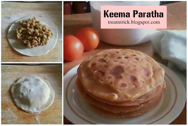 Keema Paratha Recipe @ treayntrick.blogspot.com