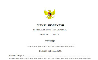 Contoh surat instruksi bupati